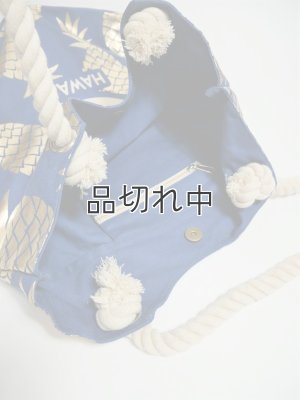 画像6: 【Whole Foods Market/ホールフーズマーケット】ハワイ限定☆ロープエコバッグ：ネイビー×ゴールドパイナップル