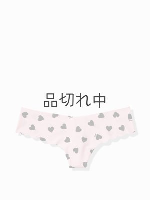 画像1: 【Victoria's Secret PINK/ヴィクトリアシークレットピンク】Scallop No-Show Thong ショーツ(XS)：ローズハート