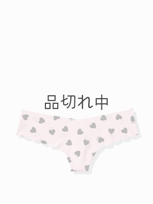 画像1: 【Victoria's Secret PINK/ヴィクトリアシークレットピンク】Scallop No-Show Thong ショーツ(XS)：ローズハート