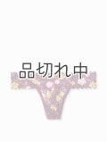 【Victoria's Secret PINK/ヴィクトリアシークレットピンク】So Soft Lace Thong ショーツ(XS)：ルーシャスプラムフローラル