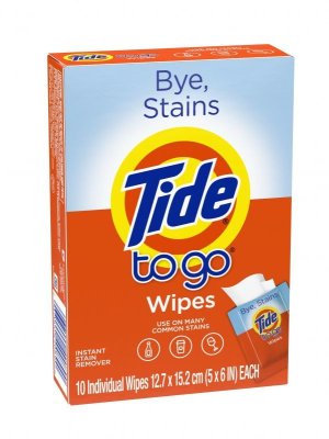 画像1: 【Tide/タイド】Tide to go Wipes (タイド トゥ ゴー ワイプ)携帯シミ抜きウェットティッシュタイプ：10個入り