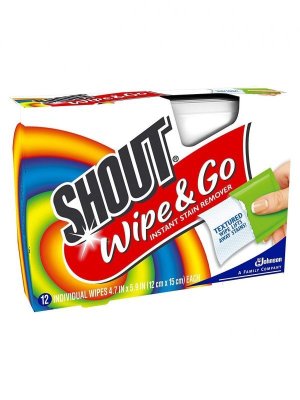 画像3: 【Shout/シャウト】Wipe & Go (ワイプアンドゴー)携帯シミ抜きウェットティッシュタイプ：12個入り