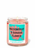 ◆50％OFF◆クリアランスセール2480円→1240円【Bath&BodyWorks】1-wickキャンドル（7oz）：パッションフルーツ＆バナナフラワー