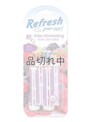画像1: 【Refresh Your Car!】車用芳香剤 スティックタイプ(4本入り)：ミックスベリー
