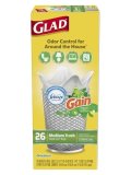 【GLAD】香り付きゴミ袋★8ガロン(30L)×26枚：ファブリーズ ゲインオリジナル