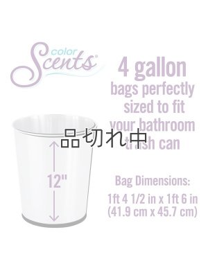 画像3: 【Color Scents】香り付きゴミ袋★4ガロン(15L)×70枚：ラベンダー(ツイストタイ付き)