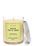 【Bath&BodyWorks】シグネチャー1-wickキャンドル（8oz）：ホワイトティー＆セージ