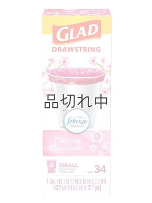 画像1: 【GLAD】香り付きゴミ袋★4ガロン(15L)×34枚：ファブリーズ チェリーブロッサム