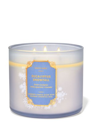 画像1: 【Bath&BodyWorks】3-wickキャンドル（14.5oz）：ユーカリスノーフォール