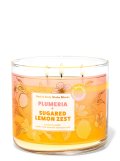 【Bath&BodyWorks】3-wickキャンドル（14.5oz）：プルメリア＆シュガーレモンゼスト