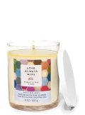 【Bath&BodyWorks】シグネチャー1-wickキャンドル（8oz）：Love Always Wins