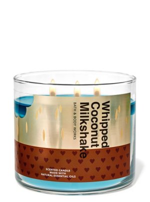 画像1: 【Bath&BodyWorks】3-wickキャンドル（14.5oz）：ホイップココナッツミルクシェイク