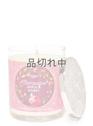 画像1: 【Bath&BodyWorks】シグネチャー1-wickキャンドル（8oz）：シャンパンアップル＆ハニー