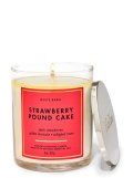 【Bath&BodyWorks】シグネチャー1-wickキャンドル（8oz）：ストロベリーパウンドケーキ