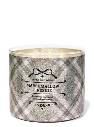 画像1: 【Bath&BodyWorks】3-wickキャンドル（14.5oz）：マシュマロファイヤーサイド