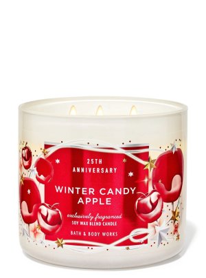 画像1: 【Bath&BodyWorks】3-wickキャンドル（14.5oz）：ウィンターキャンディアップル