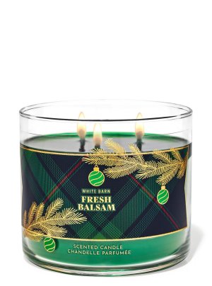 画像2: 【Bath&BodyWorks】3-wickキャンドル（14.5oz）：フレッシュバルサム(デザイン選択可)