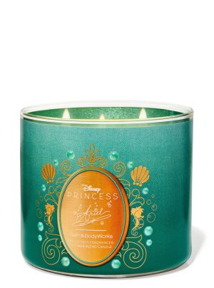 画像1: 【Bath&BodyWorks】《Disney Princessコラボ》3-wickキャンドル（14.5oz）：Ariel (アリエル)