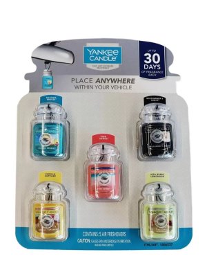 画像1: 【YANKEE CANDLE/ヤンキーキャンドル】カーフレグランスアソートセット(5個入り)