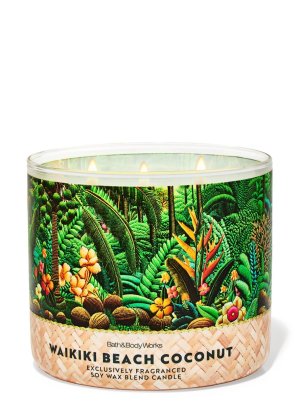 画像1: 【Bath&BodyWorks】3-wickキャンドル（14.5oz）：ワイキキビーチココナッツ
