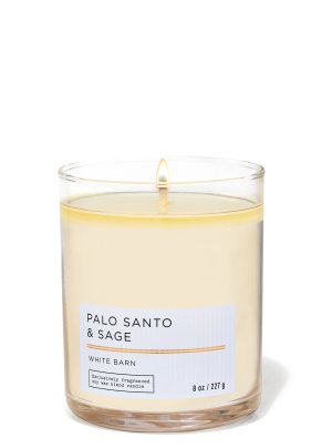 画像1: 【Bath&BodyWorks】シグネチャー1-wickキャンドル（8oz）：パロサント＆セージ