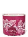 【Bath&BodyWorks】3-wickキャンドル（14.5oz）：ストロベリーパウンドケーキ