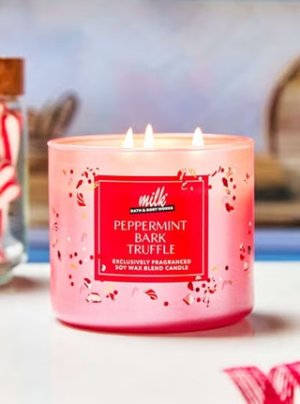 画像2: 【Bath&BodyWorks】3-wickキャンドル（14.5oz）：ペパーミントバークトリュフ