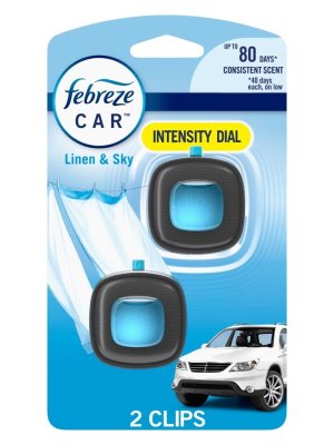 画像1: 【USファブリーズ】車用芳香剤(2個入り)：リネン＆スカイ