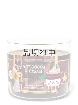 画像1: 【Bath&BodyWorks】3-wickキャンドル（14.5oz）：ホットココア＆クリーム
