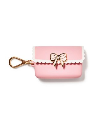 画像2: 【Bath&BodyWorks】ミニハンドジェルホルダー：スカラップピンクリボンスナップケース