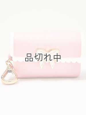 画像1: 【Bath&BodyWorks】ミニハンドジェルホルダー：スカラップピンクリボンスナップケース