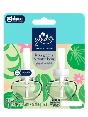 画像1: 【glade】プラグインオイルリフィル(2個入)：ラッシュグリーン＆ウォーターロータス