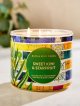 【Bath&BodyWorks】3-wickキャンドル（14.5oz）：スイートキウイ＆スターフルーツ