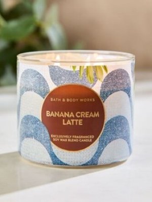 画像1: 【Bath&BodyWorks】3-wickキャンドル（14.5oz）：バナナクリームラテ