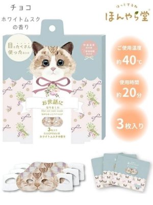 画像1: ★550円→300円★【ながら温アイマスク】ホットアイマスク(3個入り)：《チョコ》ホワイトムスクの香り