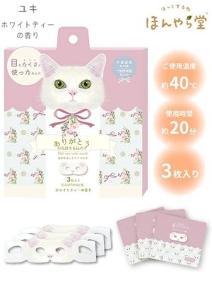 画像1: ★550円→300円★【ながら温アイマスク】ホットアイマスク(3個入り)：《ユキ》ホワイトティーの香り