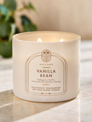 画像1: 【Bath&BodyWorks】3-wickキャンドル（14.5oz）：バニラビーン