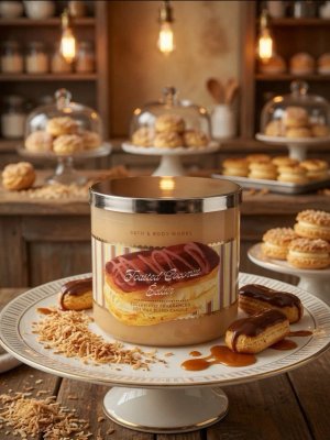 画像2: 【Bath&BodyWorks】3-wickキャンドル（14.5oz）：トーステッドココナッツエクレア
