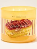 【Bath&BodyWorks】3-wickキャンドル（14.5oz）：トーステッドココナッツエクレア