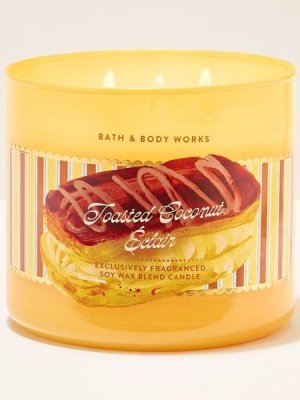 画像1: 【Bath&BodyWorks】3-wickキャンドル（14.5oz）：トーステッドココナッツエクレア