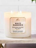 【Bath&BodyWorks】3-wickキャンドル（14.5oz）：ホワイトガーデニア