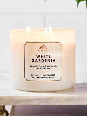 画像1: 【Bath&BodyWorks】3-wickキャンドル（14.5oz）：ホワイトガーデニア