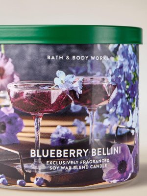 画像3: 【Bath&BodyWorks】3-wickキャンドル（14.5oz）：ブルーベリーベリーニ