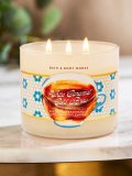 【Bath&BodyWorks】3-wickキャンドル（14.5oz）：ホワイトキャラメルコールドブリュー