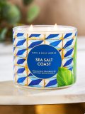 【Bath&BodyWorks】3-wickキャンドル（14.5oz）：シーソルトコースト