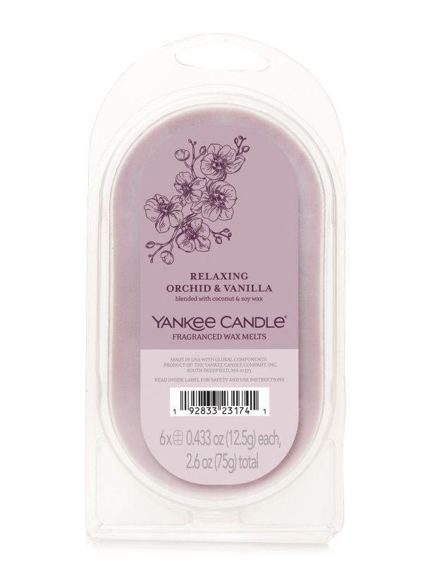 【YANKEE CANDLE/ヤンキーキャンドル】タルトワックスポプリ(ワックスメルト)6P入り：リラクシングオーキッド＆バニラ
