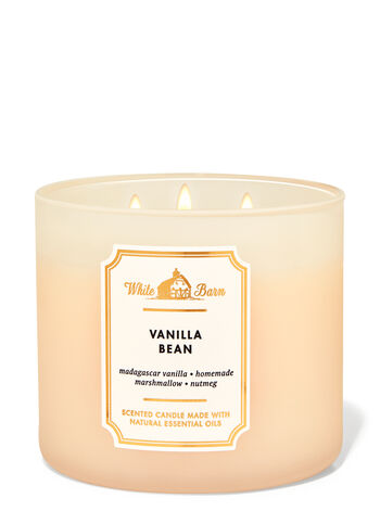【Bath&BodyWorks】3-wickキャンドル（14.5oz）：バニラビーン