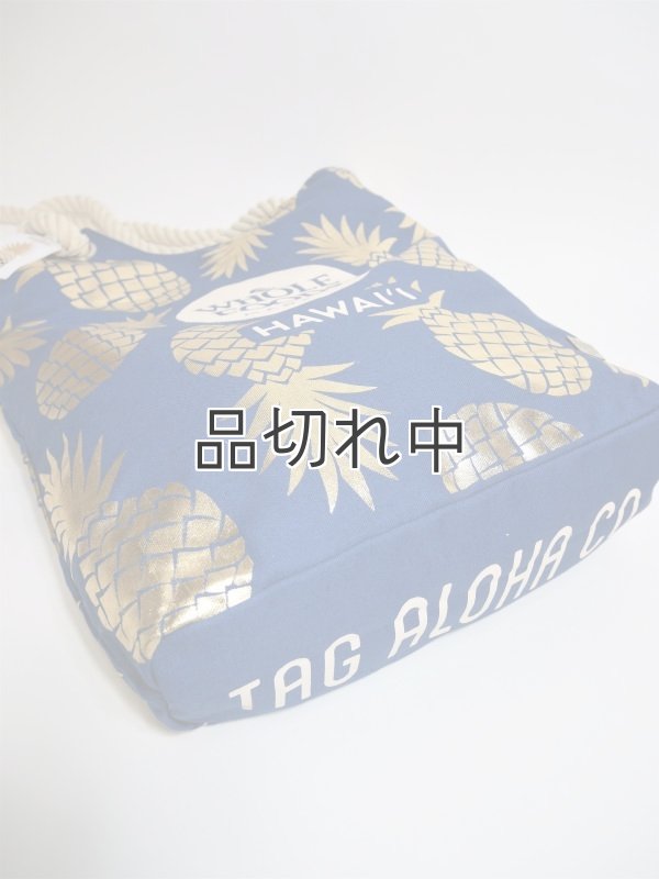 画像4: 【Whole Foods Market/ホールフーズマーケット】ハワイ限定☆ロープエコバッグ：ネイビー×ゴールドパイナップル