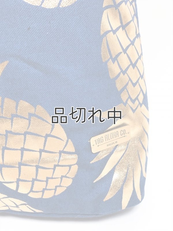 画像3: 【Whole Foods Market/ホールフーズマーケット】ハワイ限定☆ロープエコバッグ：ネイビー×ゴールドパイナップル