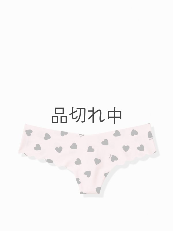 画像1: 【Victoria's Secret PINK/ヴィクトリアシークレットピンク】Scallop No-Show Thong ショーツ(XS)：ローズハート